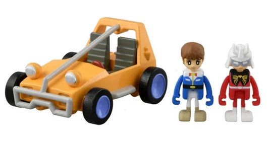 Takara Tomy Dream Tomica Ride On Mobile Suit Gundam Buggy with 2 figures