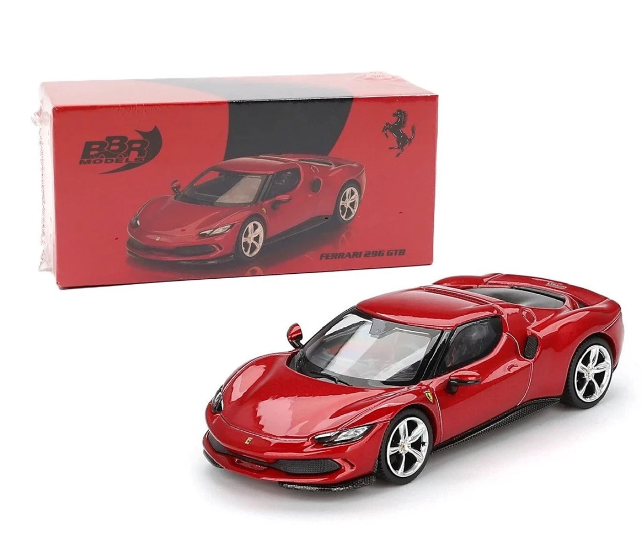 BBR Models 1:64 Ferrari 296 GTB Rosso Imola Diecast Model Car