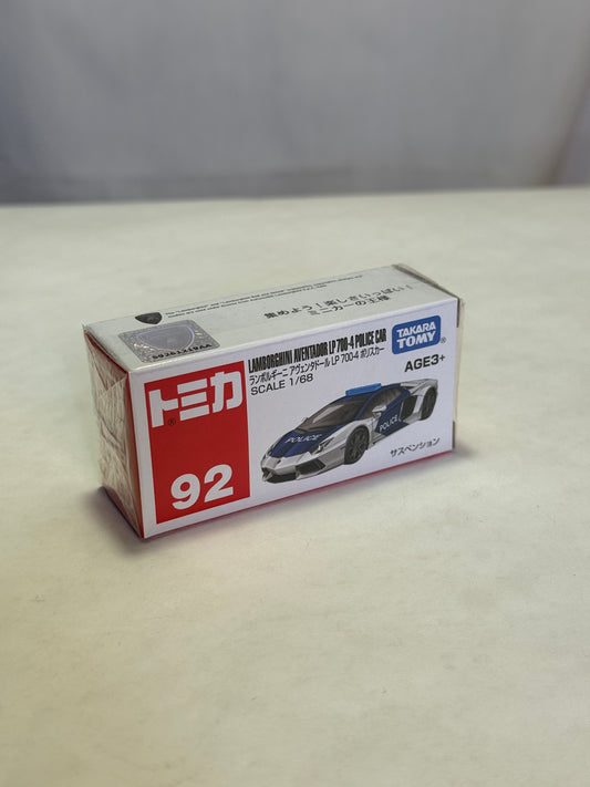 Takara Tomy Tomica Diecast 1/68 No.92 Lamborghini Aventador LP700-4 Police Car