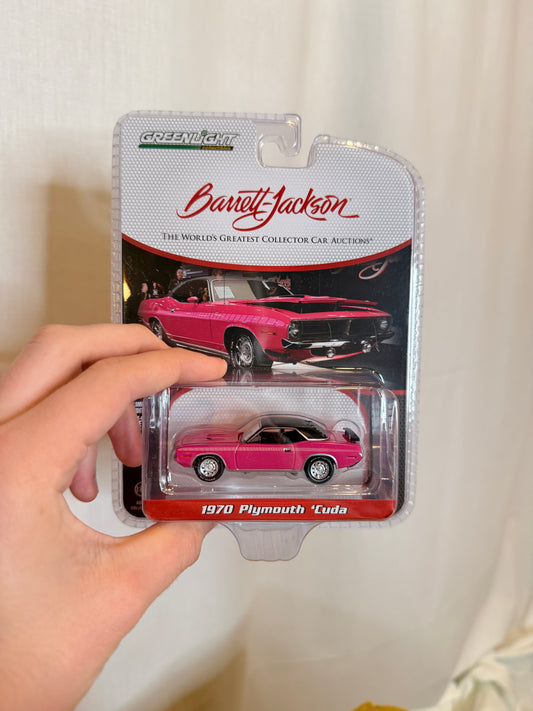 Greenlight Barrett Jackson 1/64 1970 Plymouth Cuda Pink