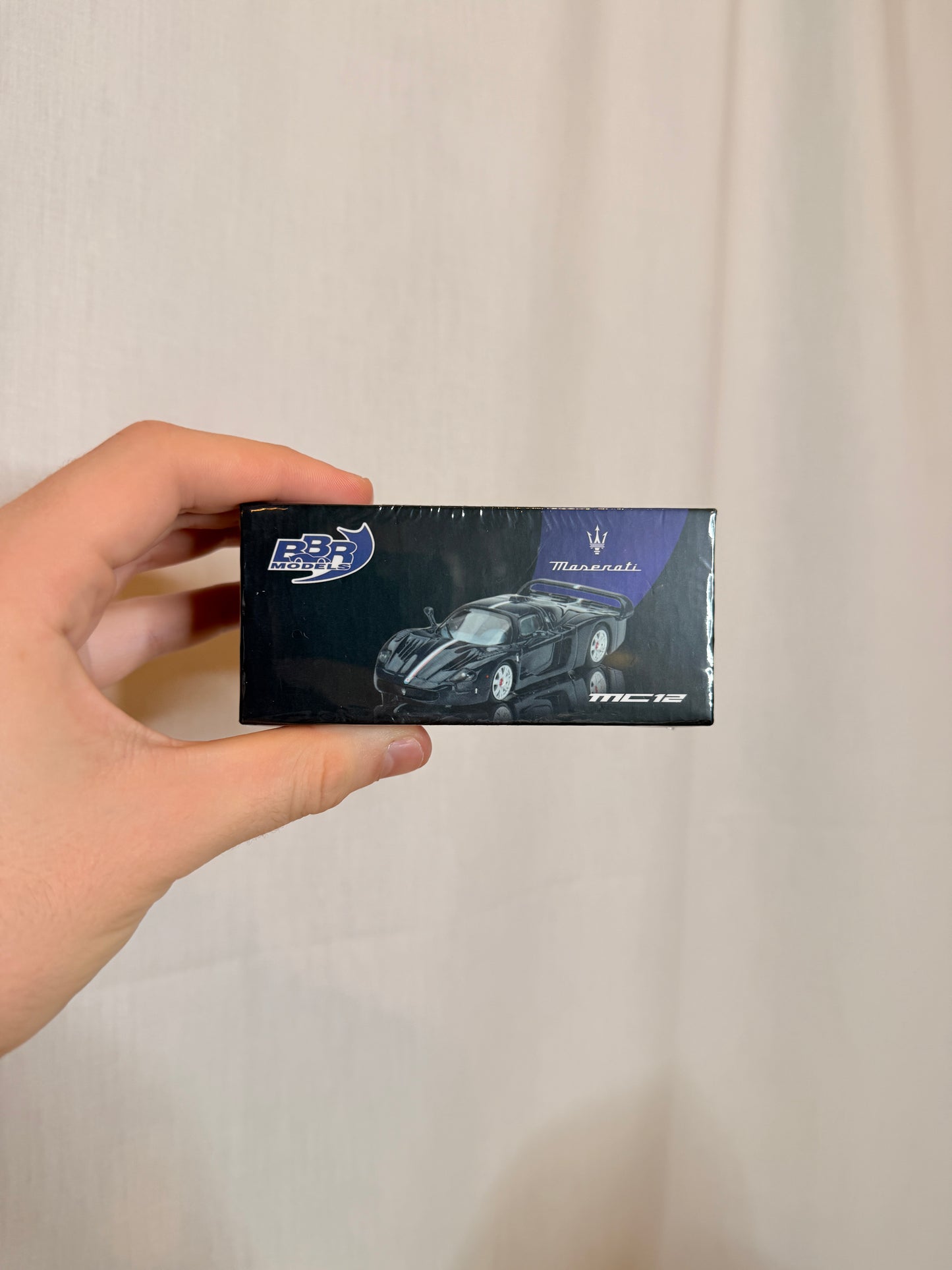 BBR Maserati MC12 Stradale Blue/White 1/64 Diecast Model