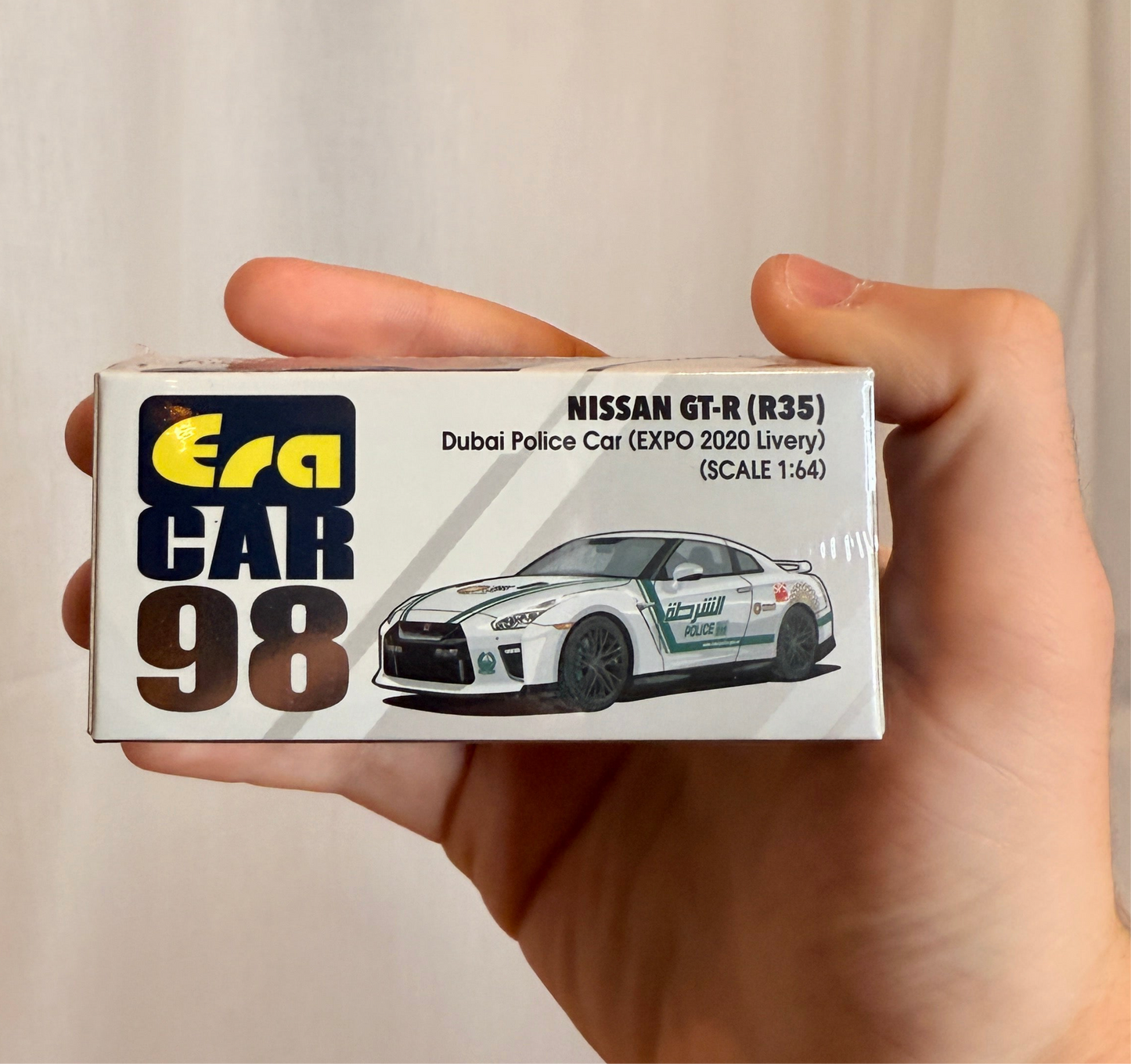 Era Car Nissan GT-R (R35) White Dubai Police EXPO 2020 1/64