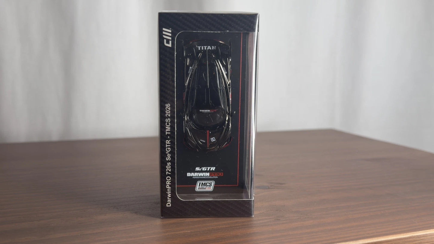 CM Model 1:64 McLaren 720Se2 GTR DarwinPRO Black 2026 TMCS Diecast
