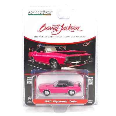 Greenlight Barrett Jackson 1/64 1970 Plymouth Cuda Pink