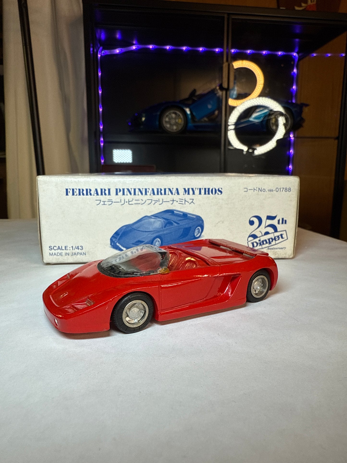 Yonezawa Diapet 25th Ferrari Pininfarina Mythos 1/43 Scale Made in Japan