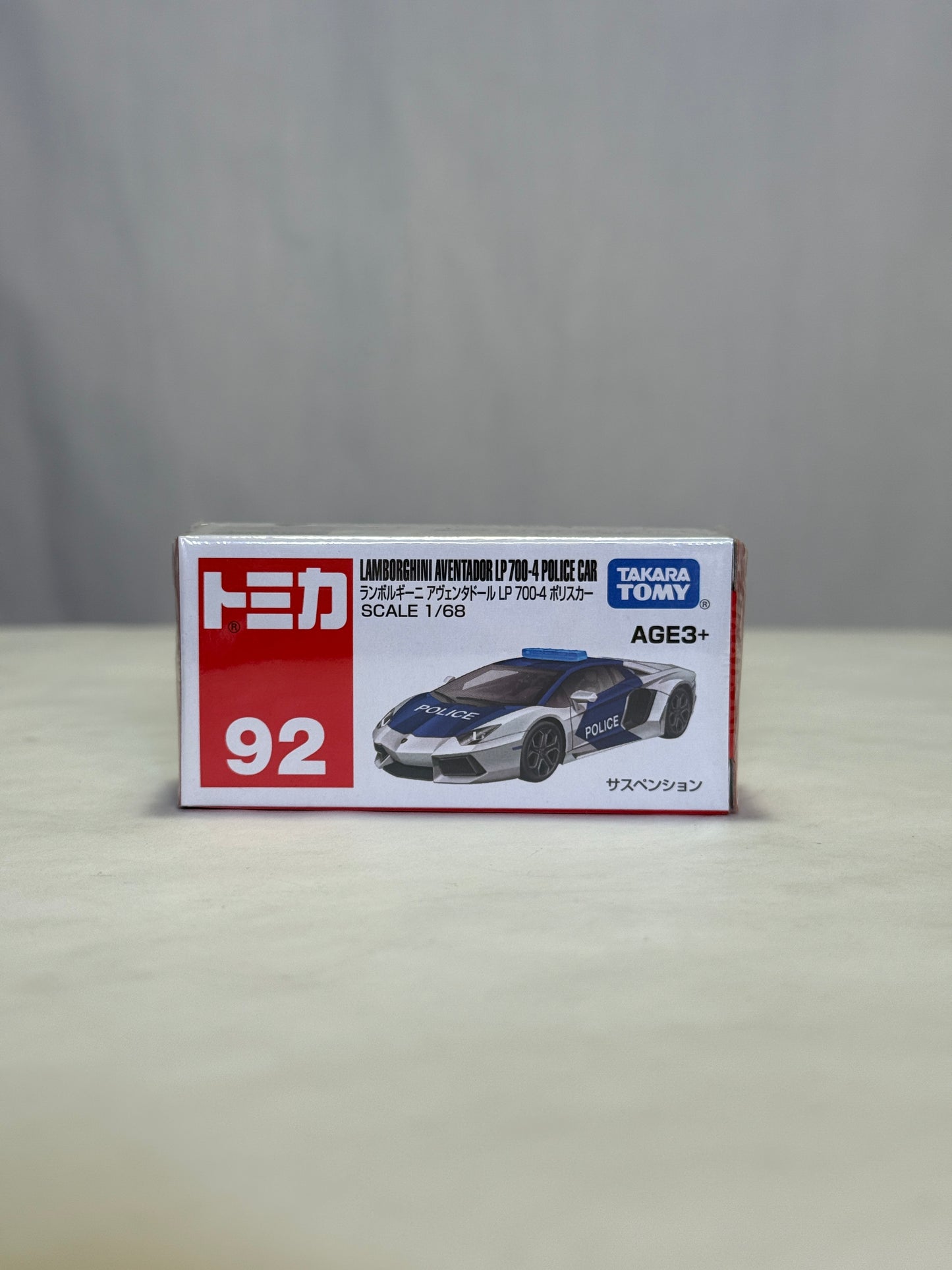 Takara Tomy Tomica Diecast 1/68 No.92 Lamborghini Aventador LP700-4 Police Car