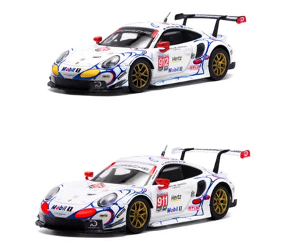 Sparky 1/64 Porsche 911 RSR GT Team #911 & #912 Set Petit Le Mans 2018 2 Cars