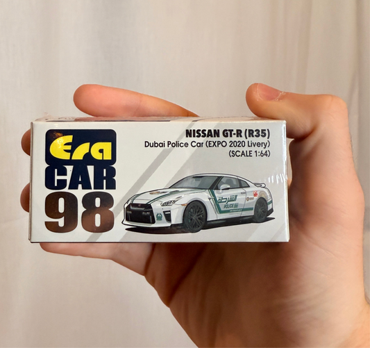 Era Car Nissan GT-R (R35) White Dubai Police EXPO 2020 1/64