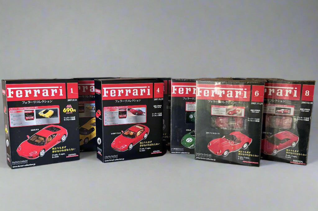 1/43 Hachette Collection Ferrari Model & Magazine Set of 8