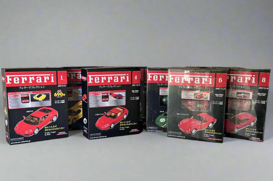 1/43 Hachette Collection Ferrari Model & Magazine Set of 8