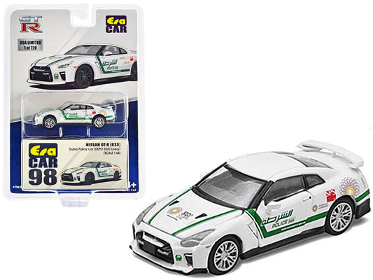 Era Car Nissan GT-R (R35) White Dubai Police EXPO 2020 1/64