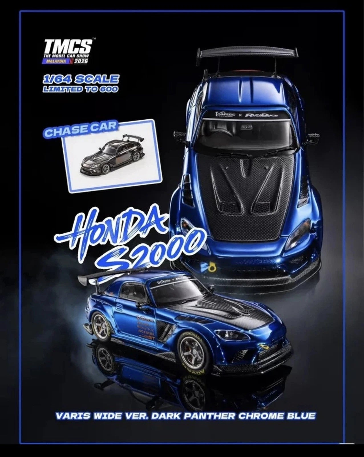 LIOMIO 1/64 S2000 Varis Widebody Blue TMCS 2026