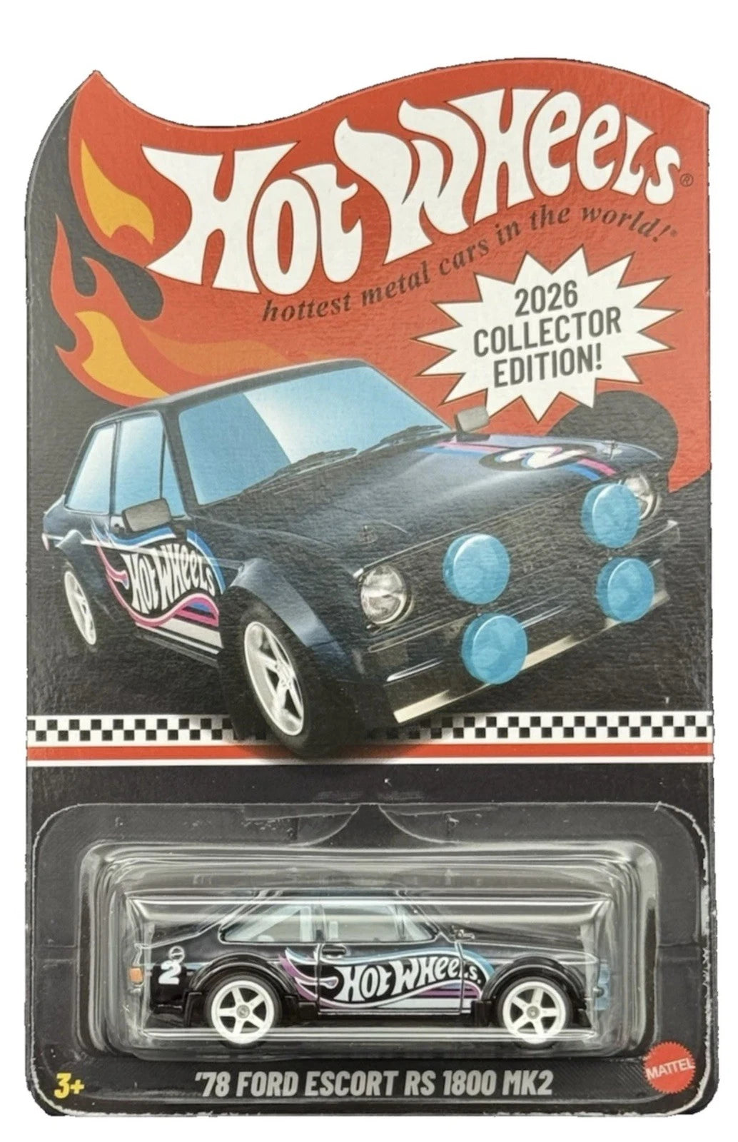 Hot Wheels 2026 Collector Edition Black ‘78 Ford Escort RS 1800 MK2 DG Promo