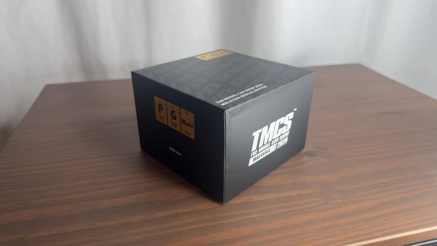 PGM 1/64 Porsche RWB 964 Matte Black TMCS 2026 Full Open Model Car