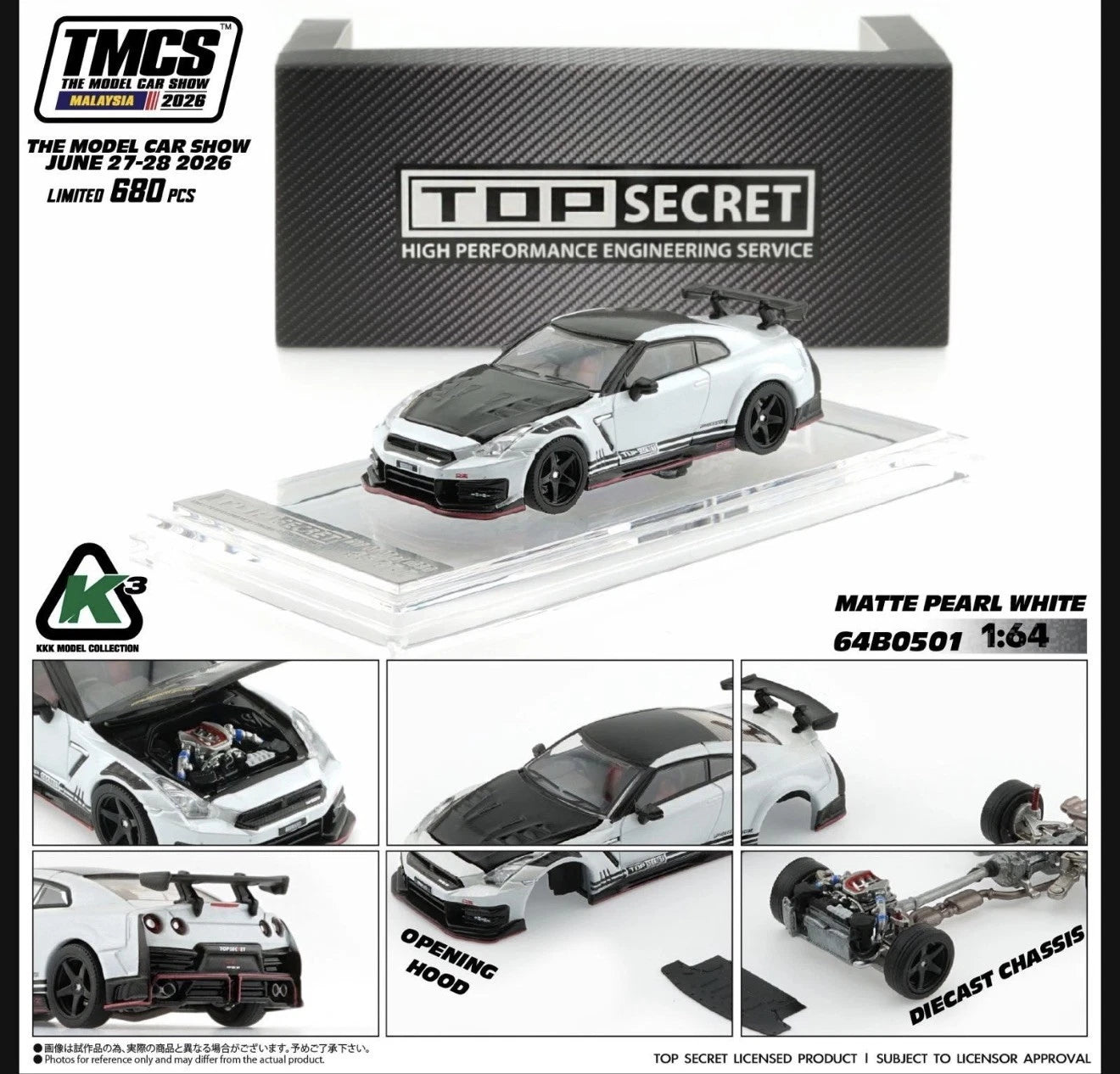 1:64 BM Creations Top Secret Nissan Skyline GT-R R35 2026 Malaysia TMCS 2026
